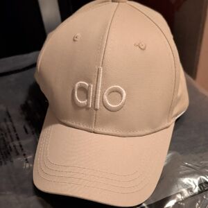 Alo Neutral Beige Embroidered Logo Cap